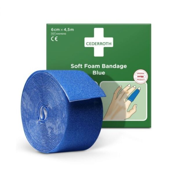 Cederroth soft foam bandage blauw