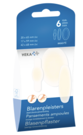 HekaPlast Blarenpleister 6 stuks assorti